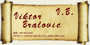 Viktor Bralović vizit kartica